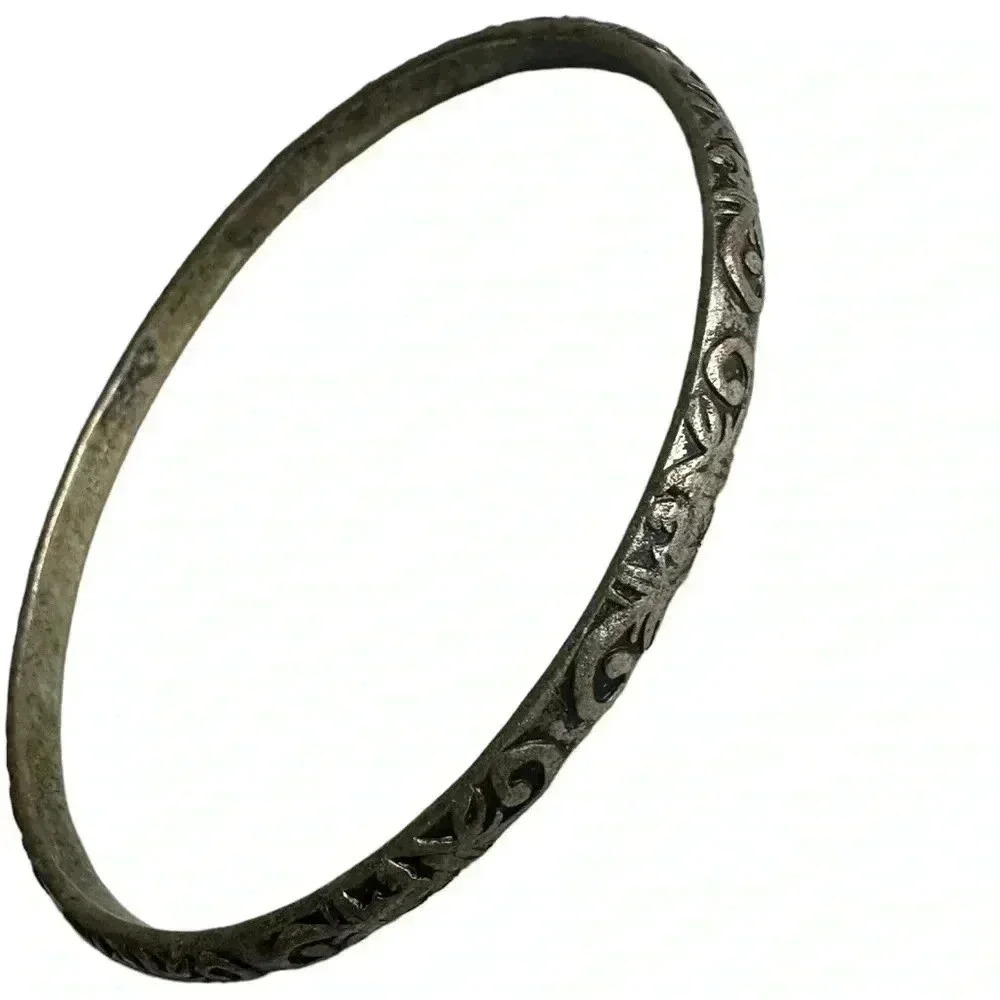 Vintage silver detailed bracelet women’s jewelry bangle - Picture 2 of 3